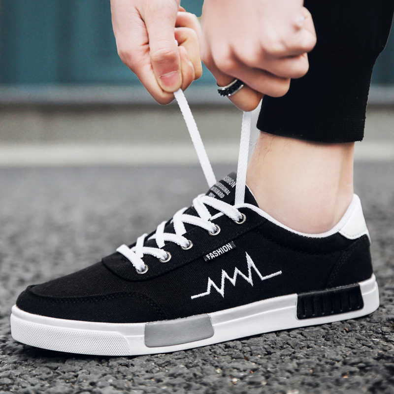 优选优惠券 鞋子 【今日75元】经典学生帆布鞋男潮流小白鞋透气学院风