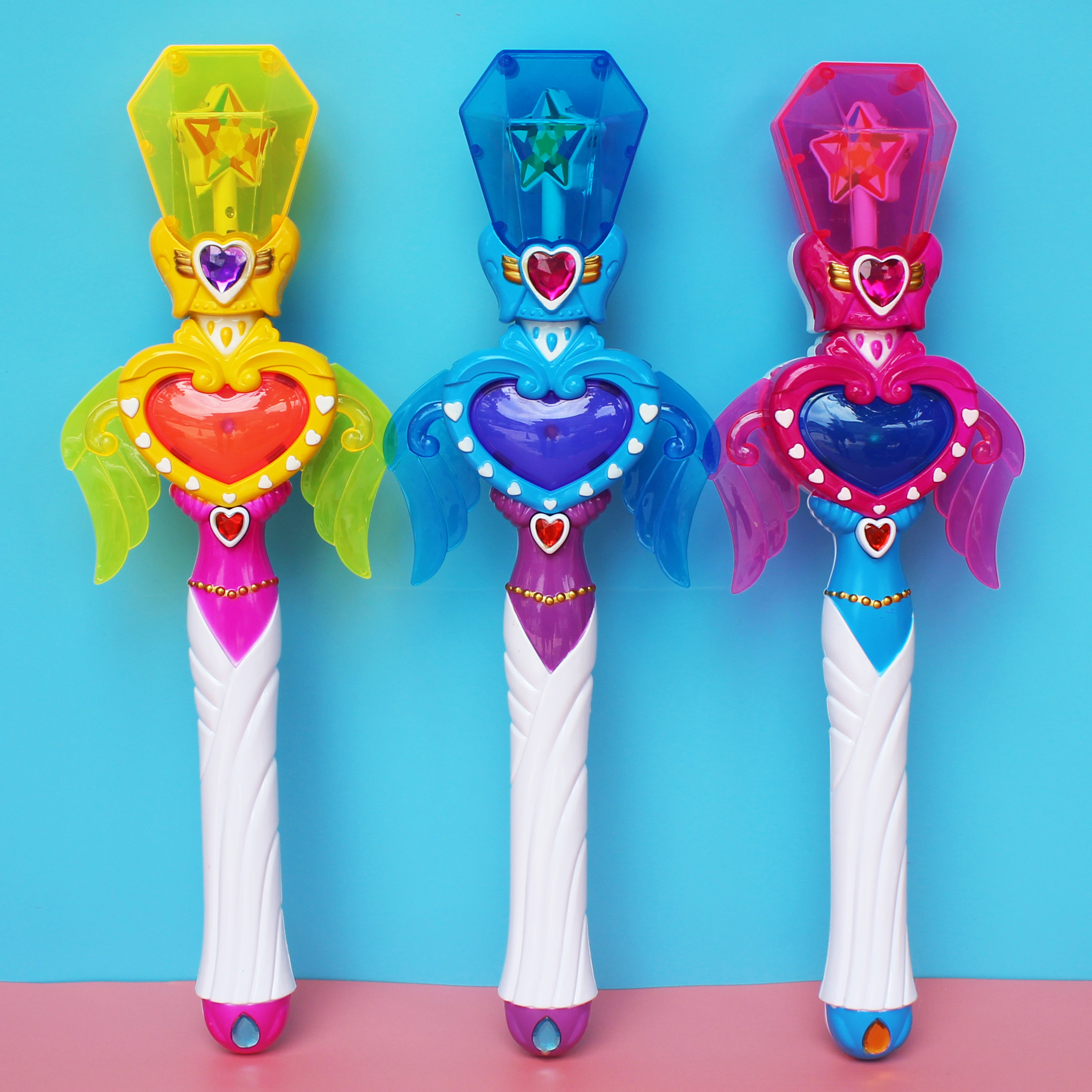 巴拉拉魔仙棒皇冠小女孩巴拉芭拉小魔仙魔法棒音乐发光闪光棒玩具