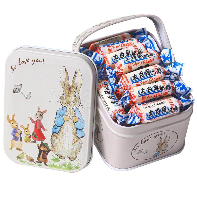 上海特产冠生园大白兔奶糖铁盒114g牛奶糖怀旧官方旗舰店糖果