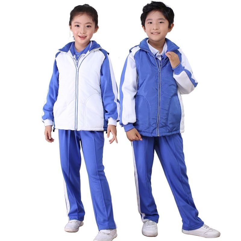 校服马甲深圳冬季小学生加厚加棉背心校服