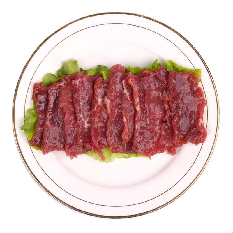 新鲜嫩生牛肉片黄牛肉半成品真空配菜重庆麻辣火锅食材200克
