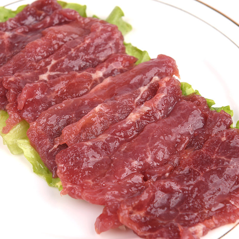 新鲜嫩生牛肉片黄牛肉半成品真空配菜重庆麻辣火锅食材200克
