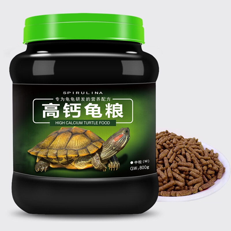 饲料包邮德瑞水族龟粮乌龟巴西龟鳄草龟粮食800g观赏龟