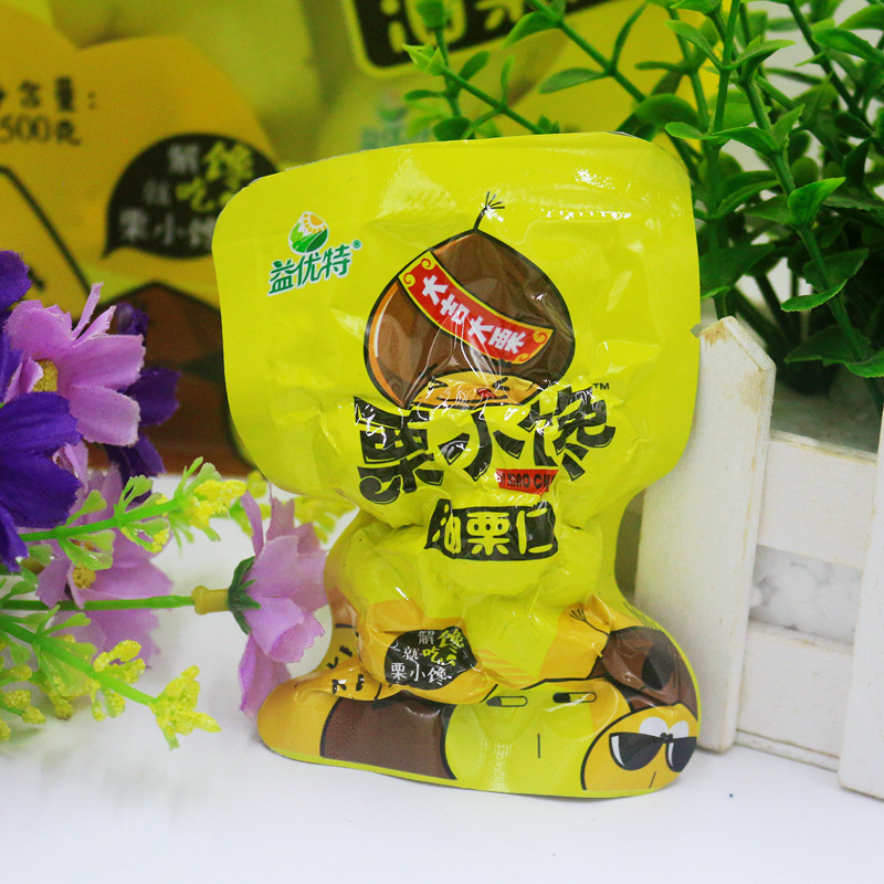 栗小馋油栗仁即食500g装熟制甘栗仁板栗仁无添加真空熟制坚果零食