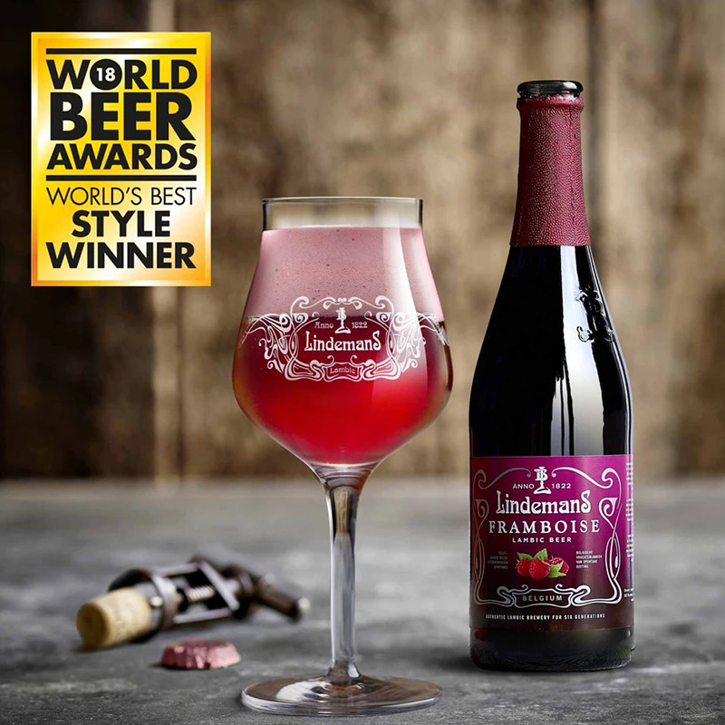 比利时进口林德曼山莓精果味啤酒lindemansframboise啤酒