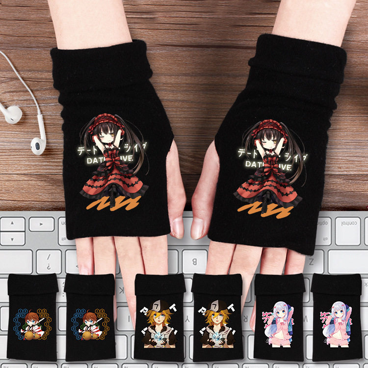 动漫刀剑乱舞执事黄漫老师冬季保暖手套