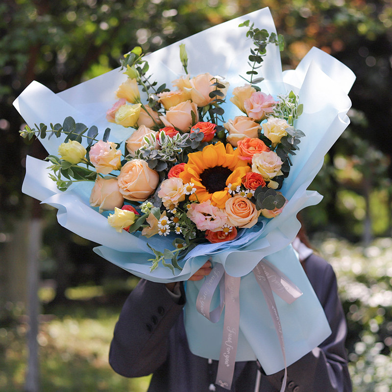 郴州市鲜花速递向日葵花束永兴县嘉禾县临武县汝城县花店同城配送