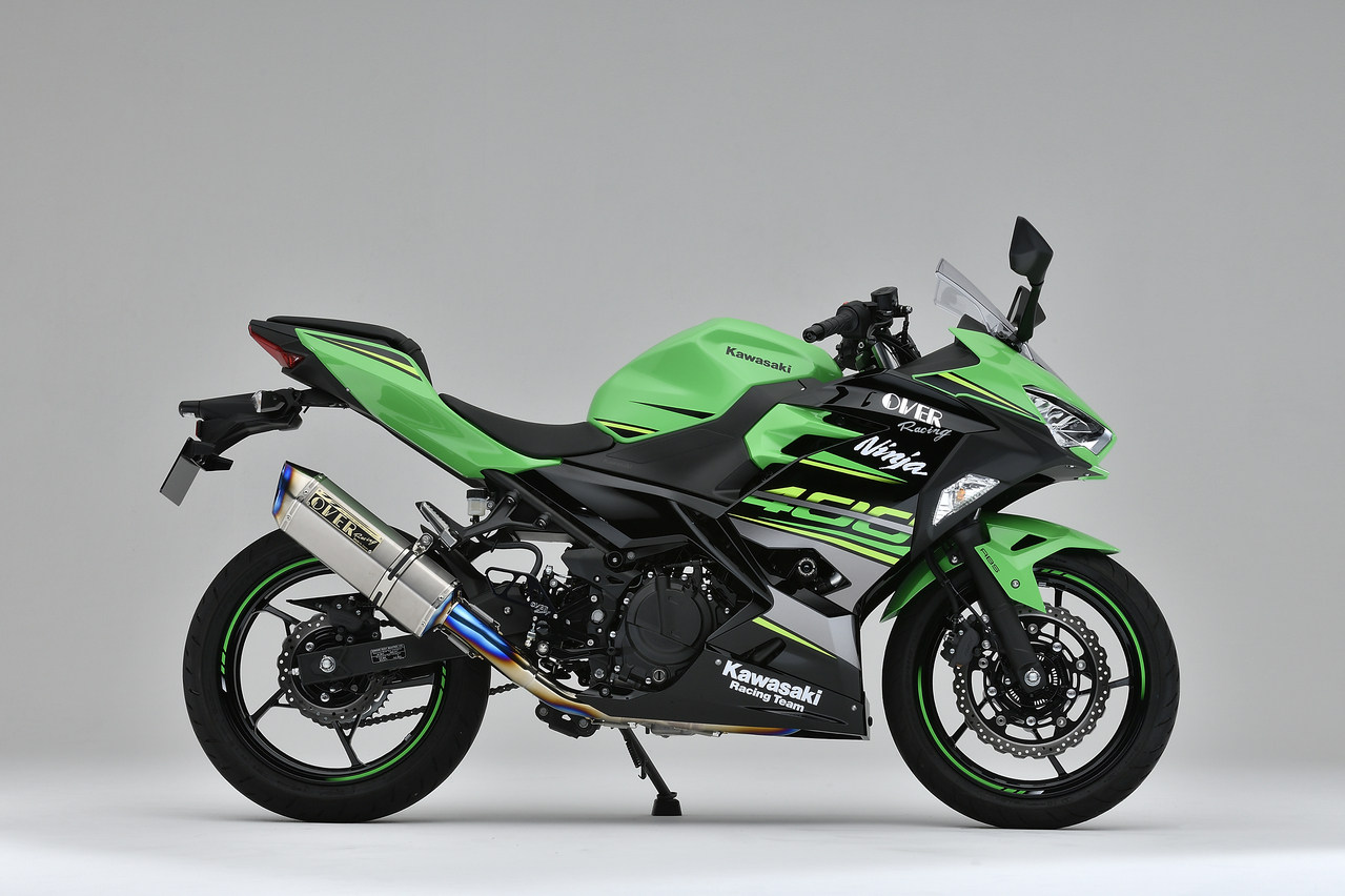 日本overracing川崎忍者ninja400全段钛合金轻量量化摩托车排气管
