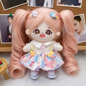 doll ຝ້າຍສໍາລັບເດັກຍິງ, wig ແລະເຄື່ອງນຸ່ງຫົ່ມ, doll humanoid 20cm ງາມ, doll dress-up ກັບ skeleton, ຂອງຂວັນວັນເກີດ