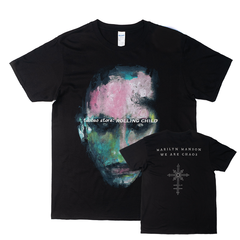 正版Marilyn Manson玛莉莲曼森vintage摇滚乐队短袖T恤d 官方现行