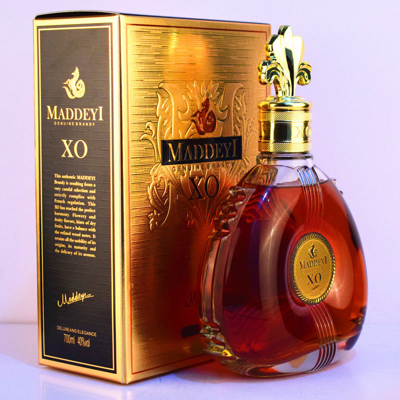 洋酒进口白兰地brandy法国xo大提琴1000ml马谛邑40度白兰地
