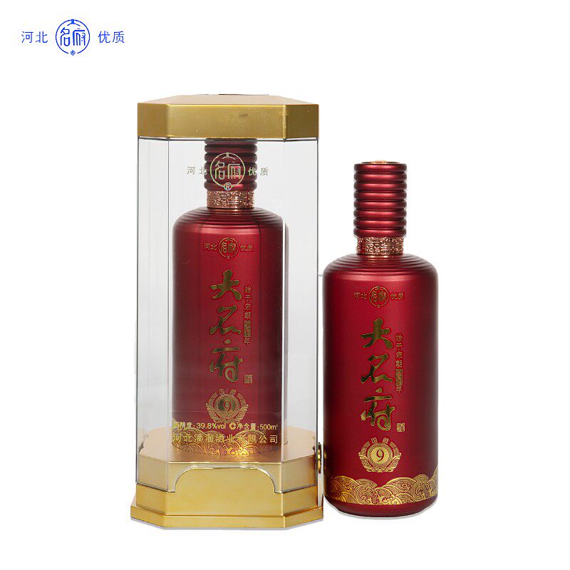 滴溜酒大名府9整箱398度500ml4瓶浓香型白酒粮食酒邯郸包邮
