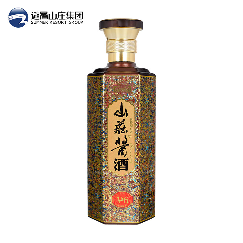 山庄老酒v6香型53度500ml整箱粮食高度白酒白酒