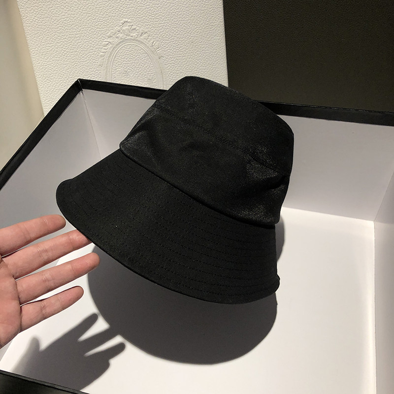 网红黑色宽檐渔夫帽女夏韩版ins百搭日系遮阳帽帽子