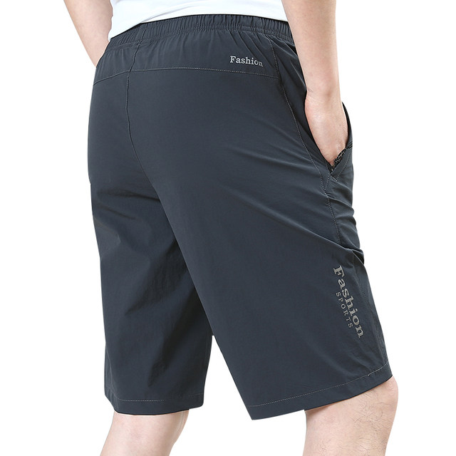 Men's shorts outdoor sports quick-drying five-point pants ice silk casual pants male loose straight five-point pants male summer Men's shorts outdoor sports quick-drying five-point pants ice silk casual pants male loose straight five-point pants male summer