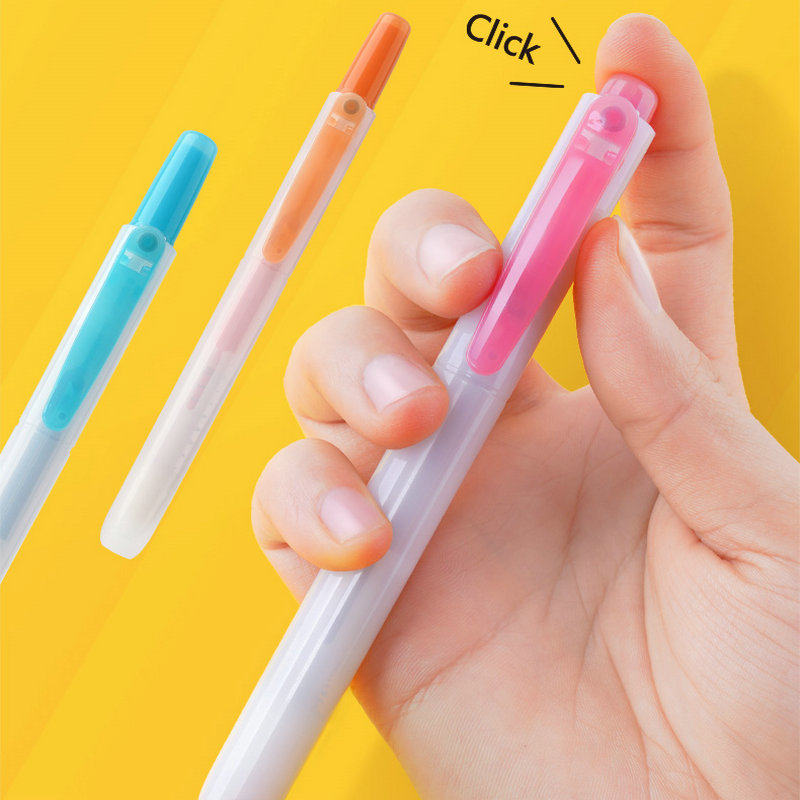 记号点石彩色色系柔色套装12色中学生易手控荧光笔荧光笔