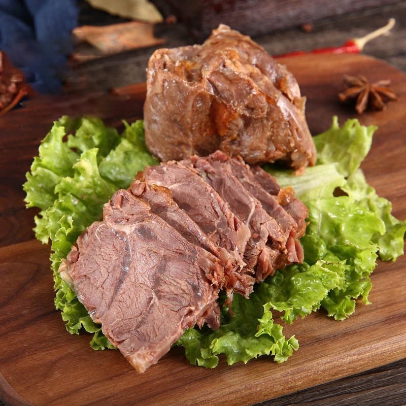 牛肉下酒熟食纯肉美食健康食品250克五香黄牛肉酱卤牛肉类