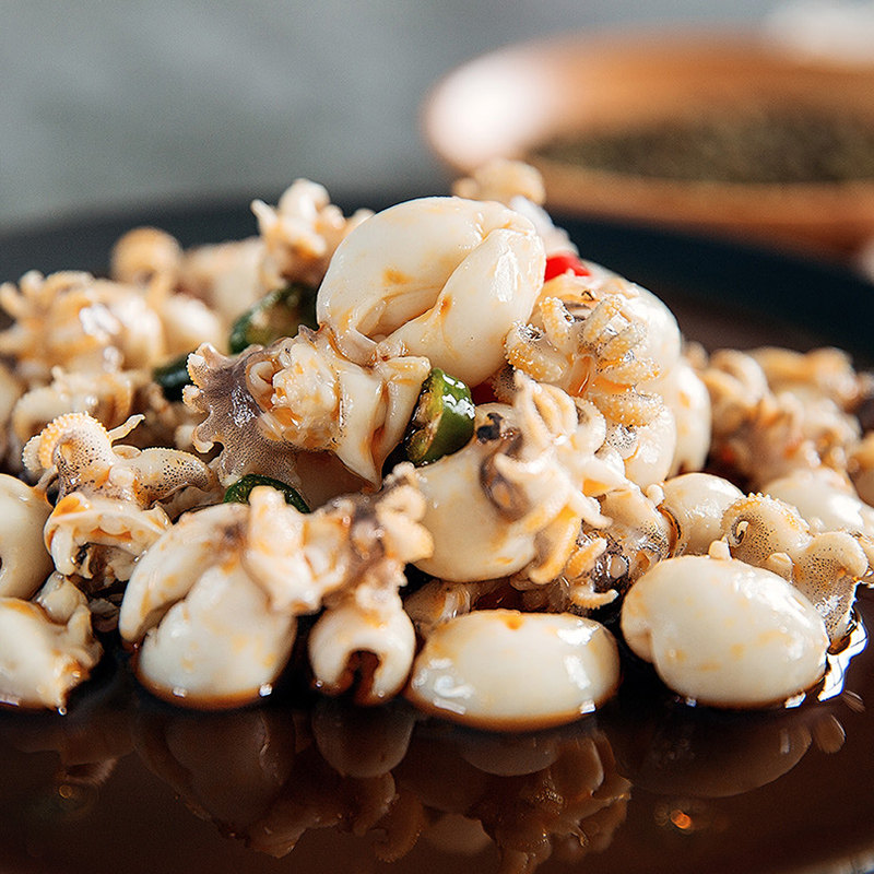 绝世海味香辣墨鱼仔蛋宝 罐装即食麻海鲜海产熟q弹食威海实惠礼包