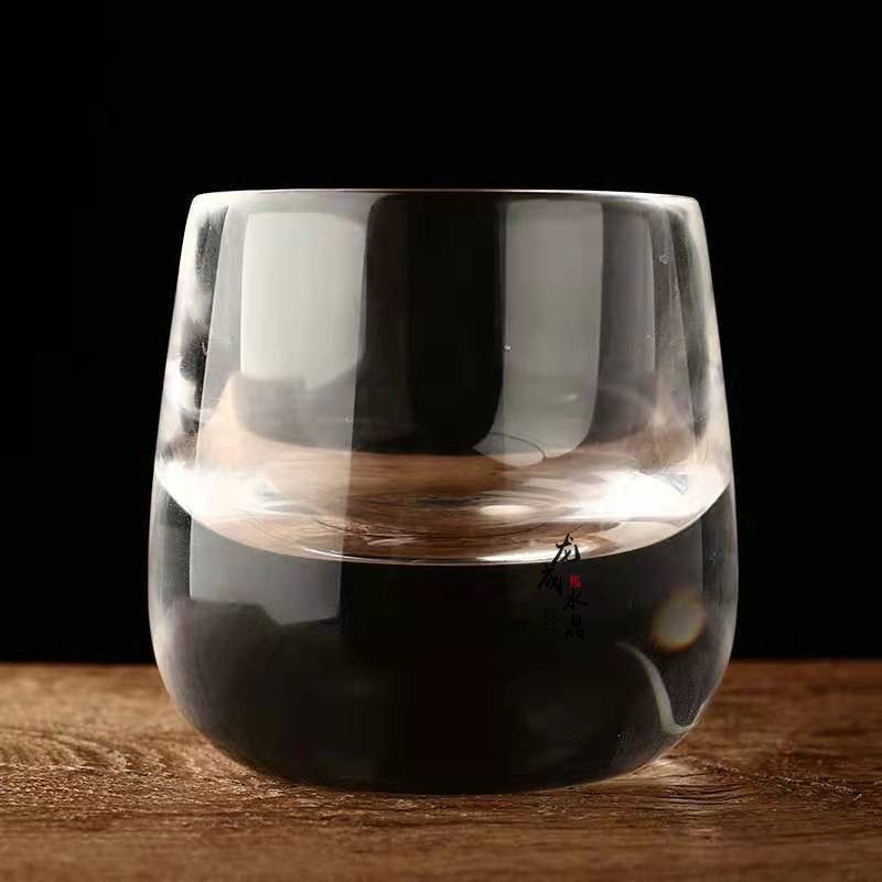 东海天然水晶原石打磨水晶茶杯高档啤酒杯红酒酒杯异形