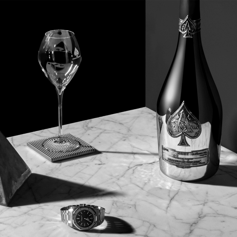 酒廷1990 黑桃a绿金版香槟750ml高档气泡礼盒装法国进口正品行货