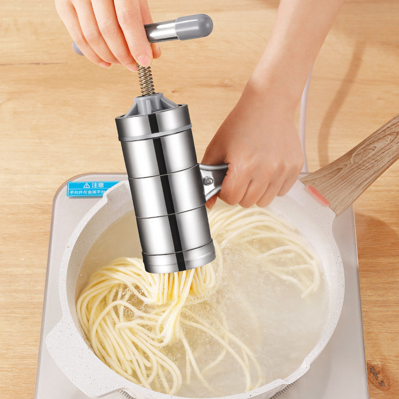 面机家用手动小型不锈钢面条机手摇多功能手工切饸面条机