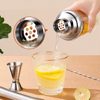 304 stainless steel mixer glass shaker cup hand-made lemon tea hand shaker cocktail set tool shaker cup