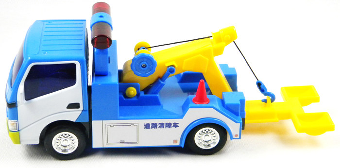 拖车力利清障车模型工程车道路警用大号儿童儿童玩具电动