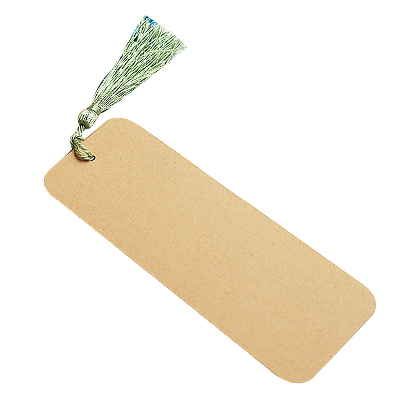 空白5张套装书签定制中国国风古典牛皮纸流苏书签