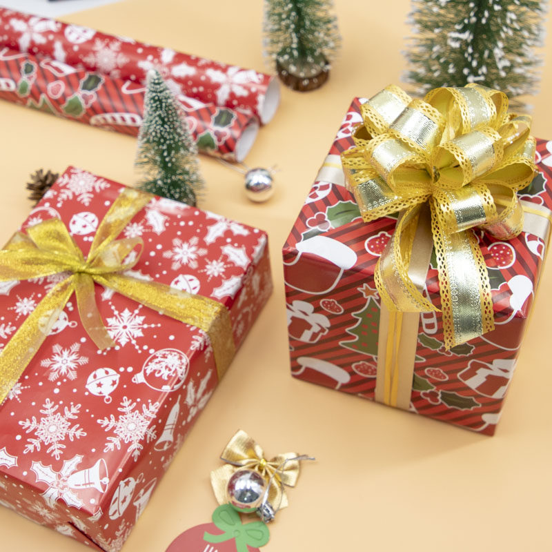 礼品圣诞节丝带蝴蝶结生日卡通手工装饰包装纸