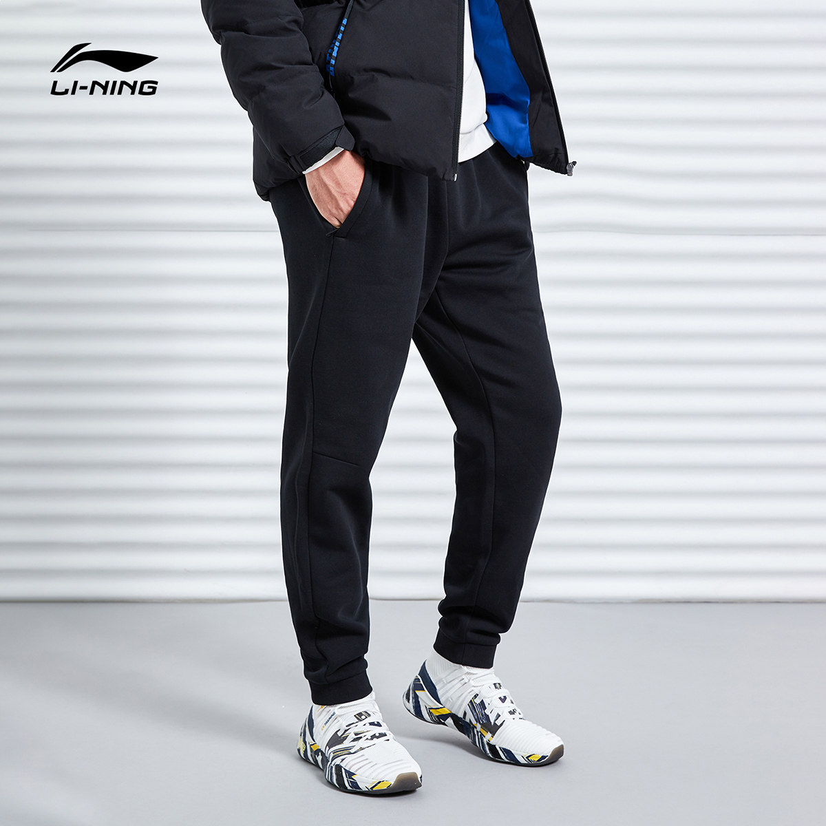 双11预售:li-ning 李宁 aklqa37 男款加绒运动裤