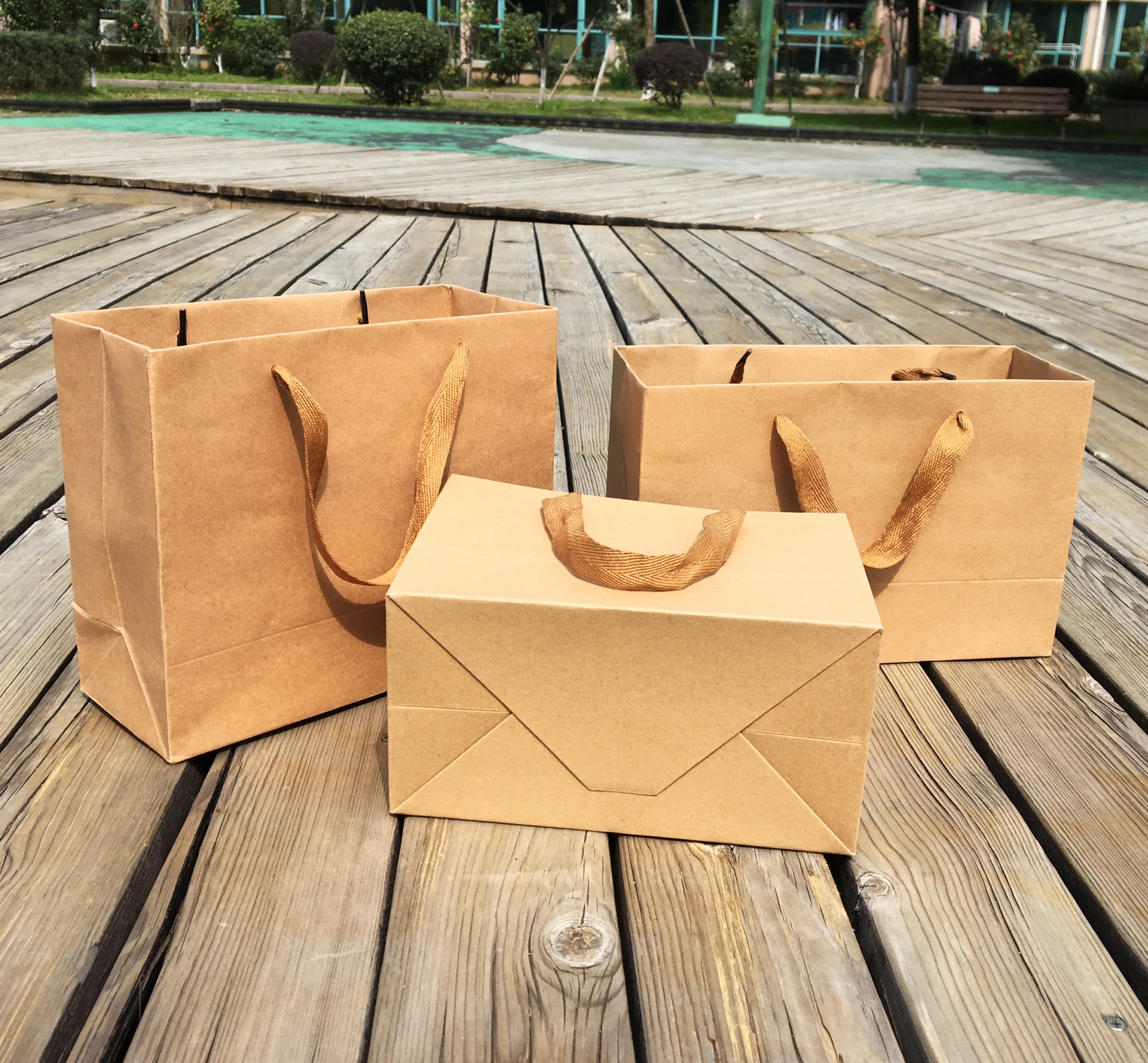 牛皮纸手提袋蜂蜜复古茶叶特产购物礼品袋食品外卖牛皮纸袋