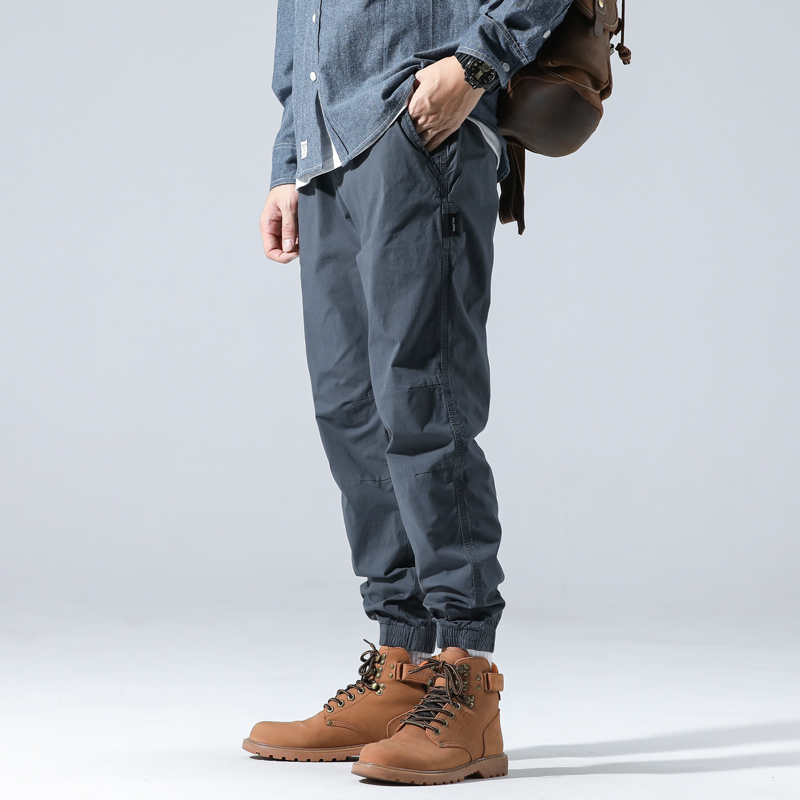 束脚宽松潮牌秋季工装裤男复古日系休闲长裤潮流春秋款百搭裤子男