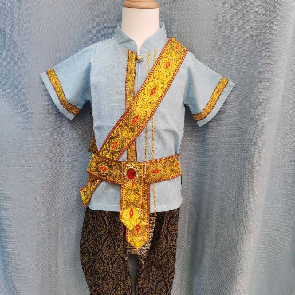 傣族西双版纳男童拍照摄影演出泰式童装葫芦表演儿童演出服