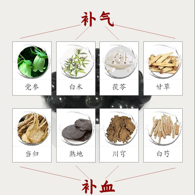 气血八珍双补面色萎黄食欲不振不足中药补气益血补气补血
