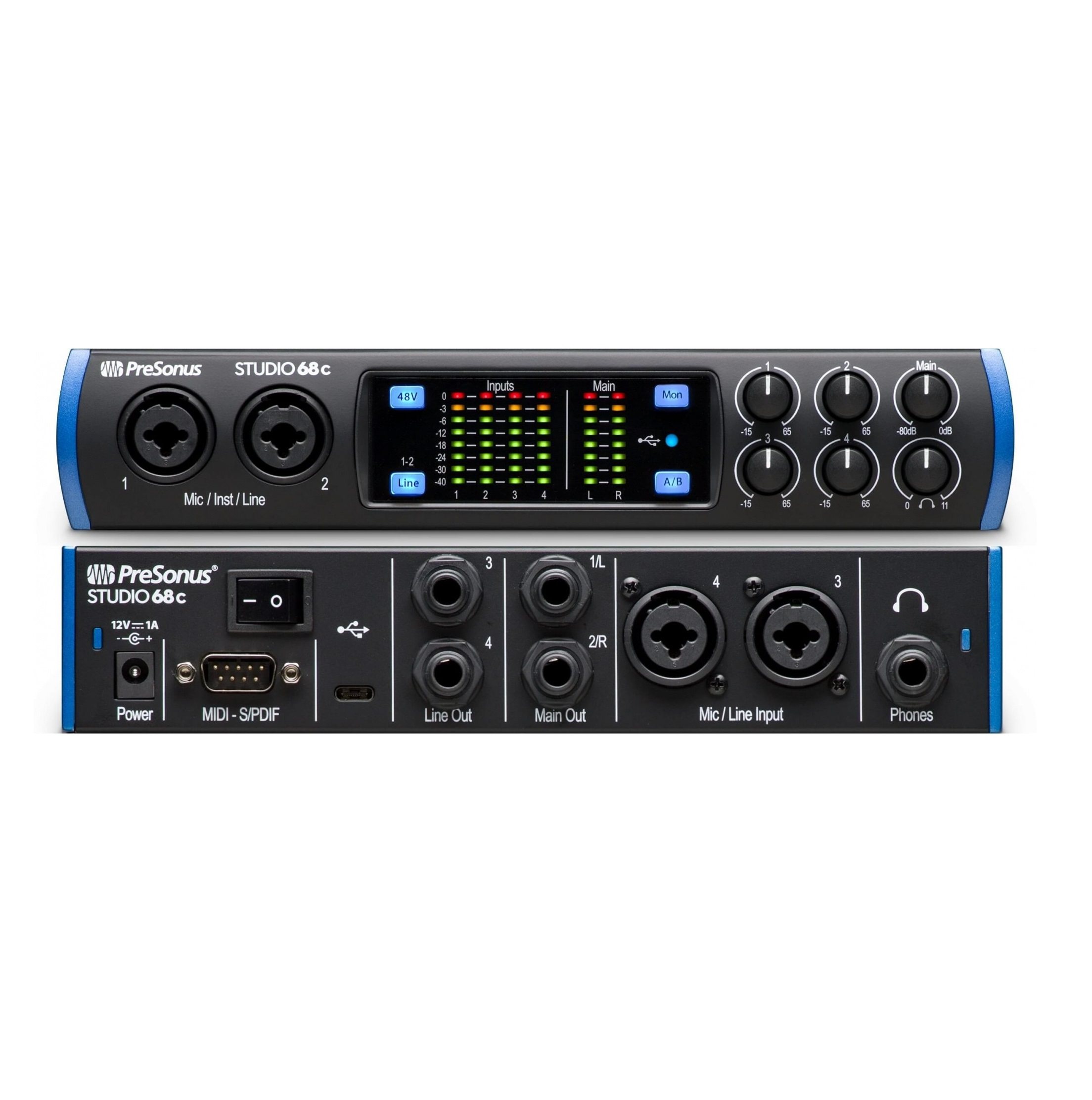 普瑞声纳声卡presonus24c26c68cusb录音直播声卡转换器