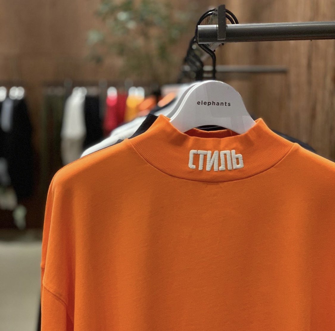 正确版 2019新款heron preston仙鹤长袖打底衫大logo高领立体刺绣