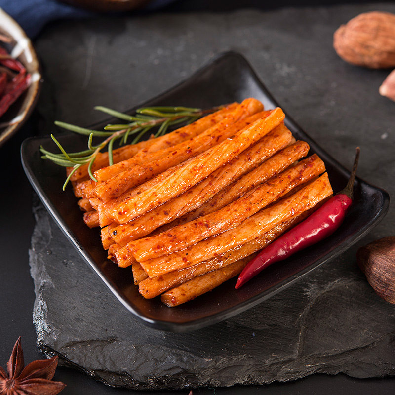 盐焗素鸡筋香麻辣素食辣棒校园5毛儿时怀旧面筋制品