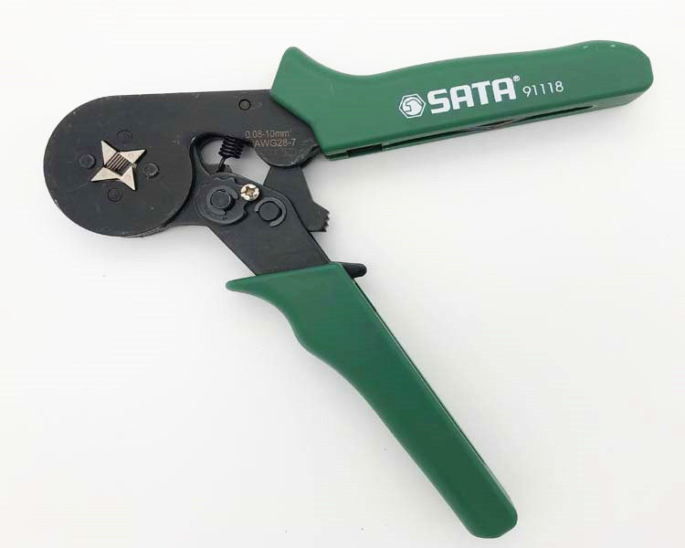 端子世达工具排线压线欧式压接钳冷压钳接线压线钳