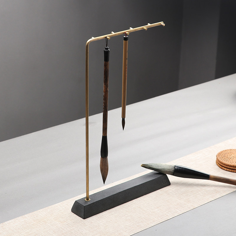 仟堂全铜金属笔架毛笔文房四宝创意笔搁文房四宝