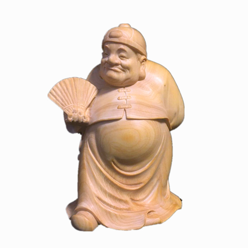 小叶黄杨木雕复古实木雕刻人物地主办公室客厅木雕