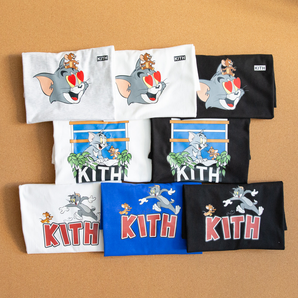 nofstudiokith19sstomandjerry猫和老鼠爱心情侣t恤