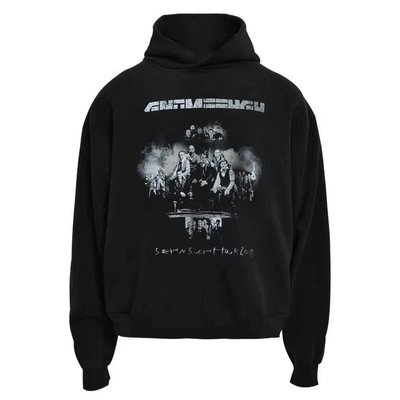 gnomeshgh德国战车反锁边康利印花高克重os毛圈帽衫卫