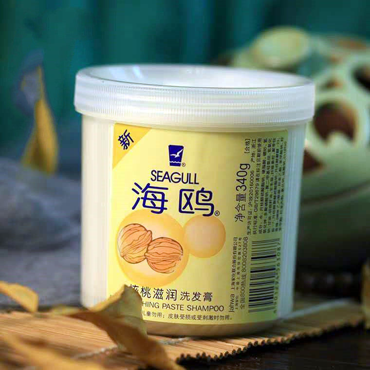 老周国货海鸥核桃滋润洗发膏340g上海家化男女女学生洗发水