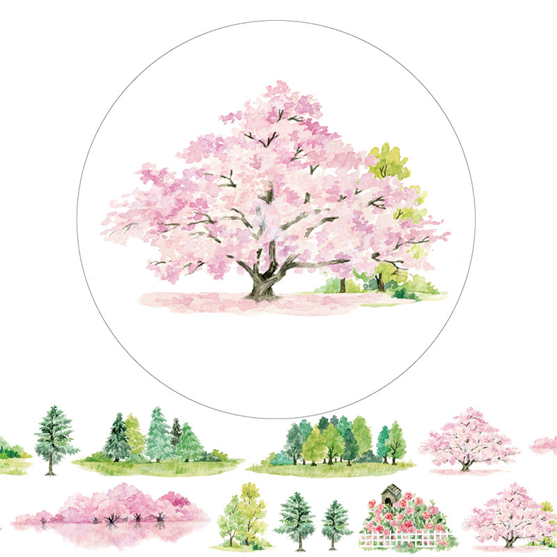 胶带新七天手帐手账红飘雪风景装饰贴纸柠檬柠檬雪和纸胶带