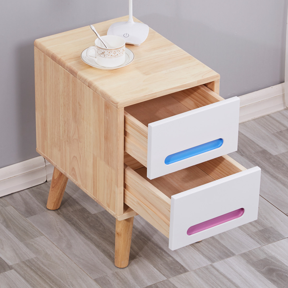 创意小型迷你超窄北欧式儿童床头柜30cm宽25轻奢风全实木白色边柜