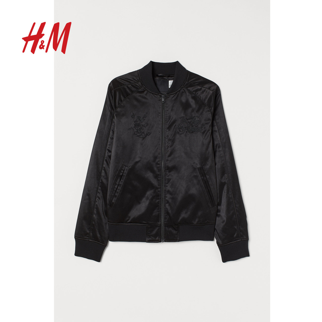 米奇系列hm男装外套联名刺绣飞行员夹克