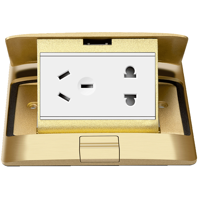 插座网络地插公牛五孔防水电脑全铜接口网线地插