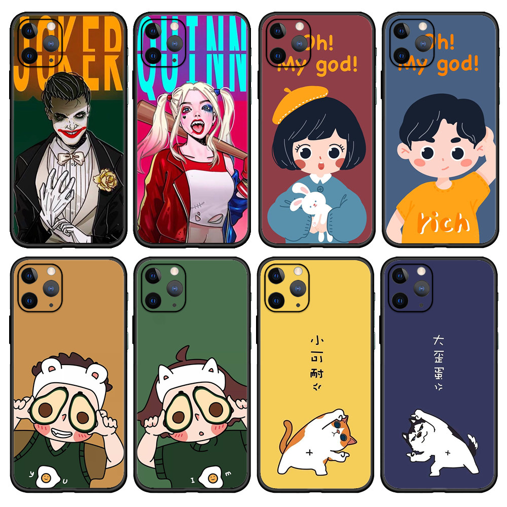 适用iphone12苹果网红情侣款手机壳定制图案卡通手机保护套