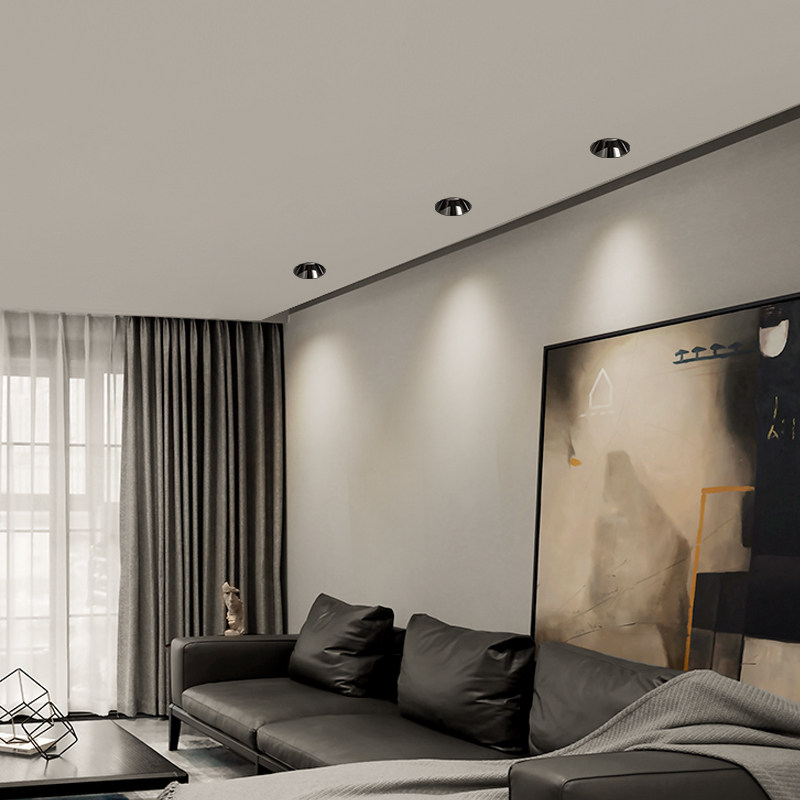 西顿照明led无边边框嵌入式射灯深藏眩目会所酒店射灯