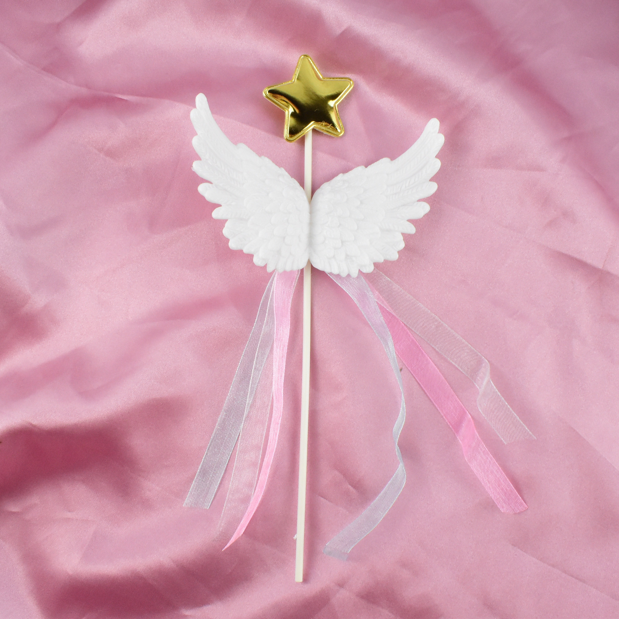 生日蛋糕插牌立体天使天使星星星翅膀五角星派对装饰节日装扮用品